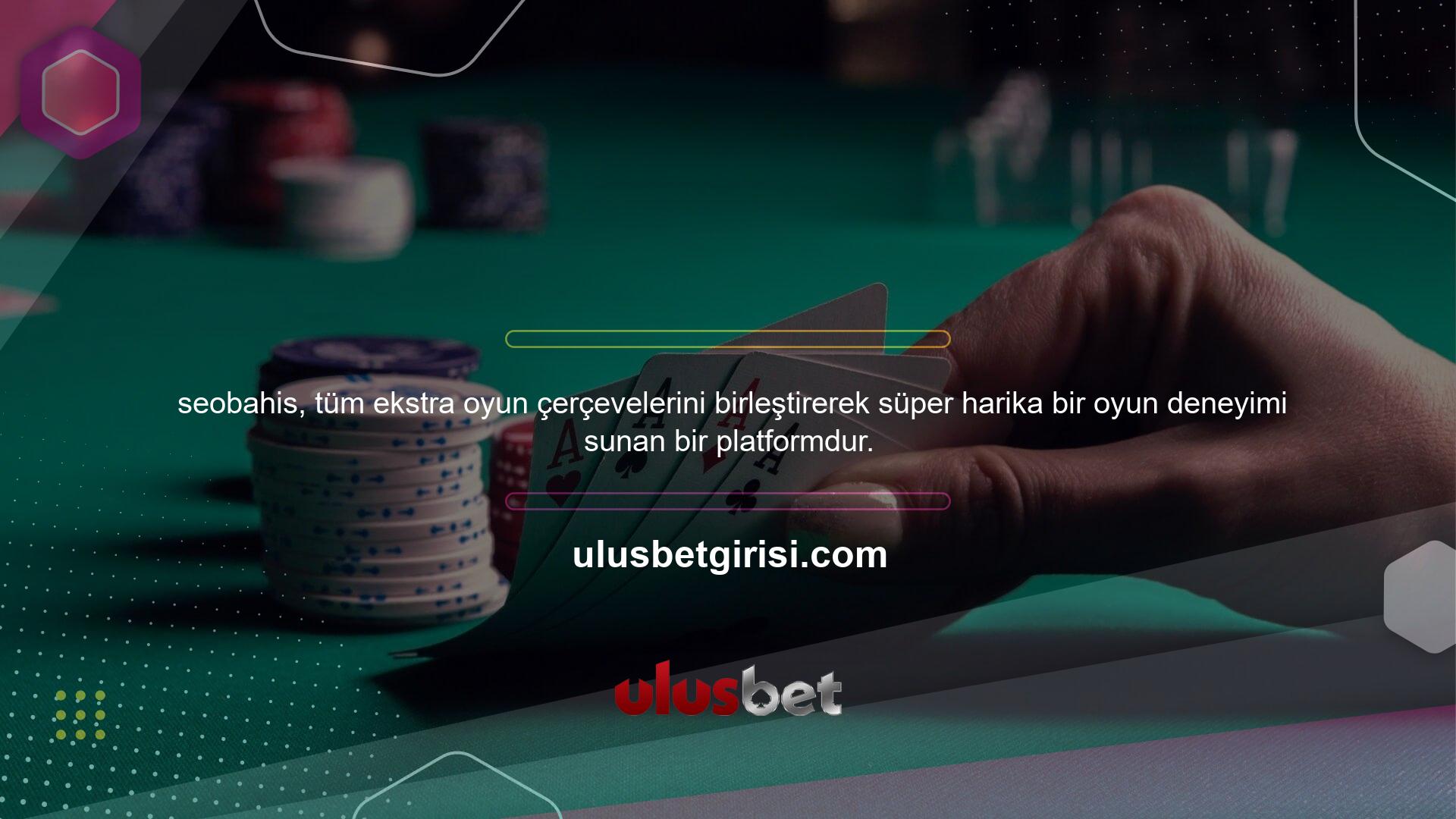 Ulusbet canlı poker Bir bahis sitesinin bir üyesi olarak, bu oyun altyapıları tarafından sağlanan oyun desteğinden yararlanabilirsiniz